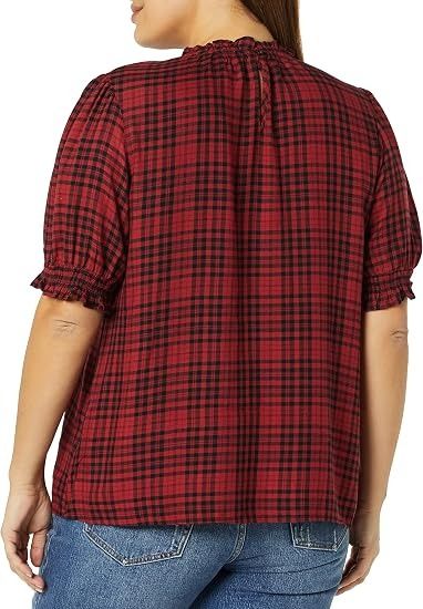 Red Plaid Blouse image 2